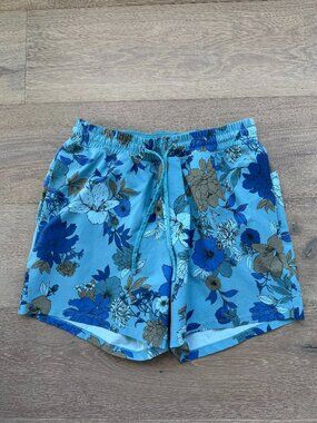 Lululemon Men's Blue Floral Swim Short 5" Size S